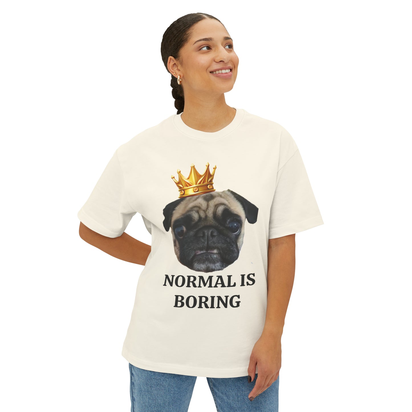 Unisex Oversized Boxy Tee NORMAL IS BORING