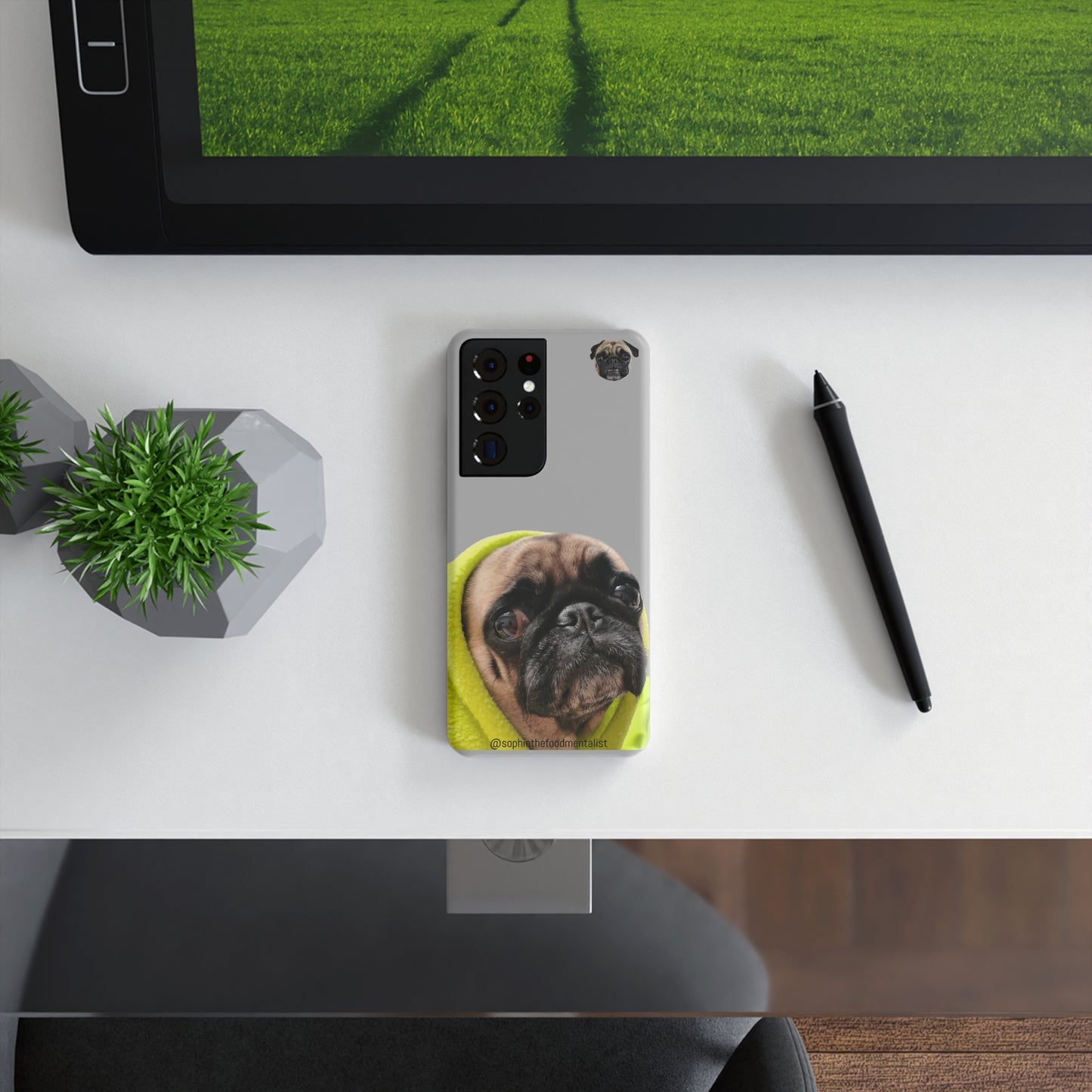 Slim Snap Pug Case Samsung S21