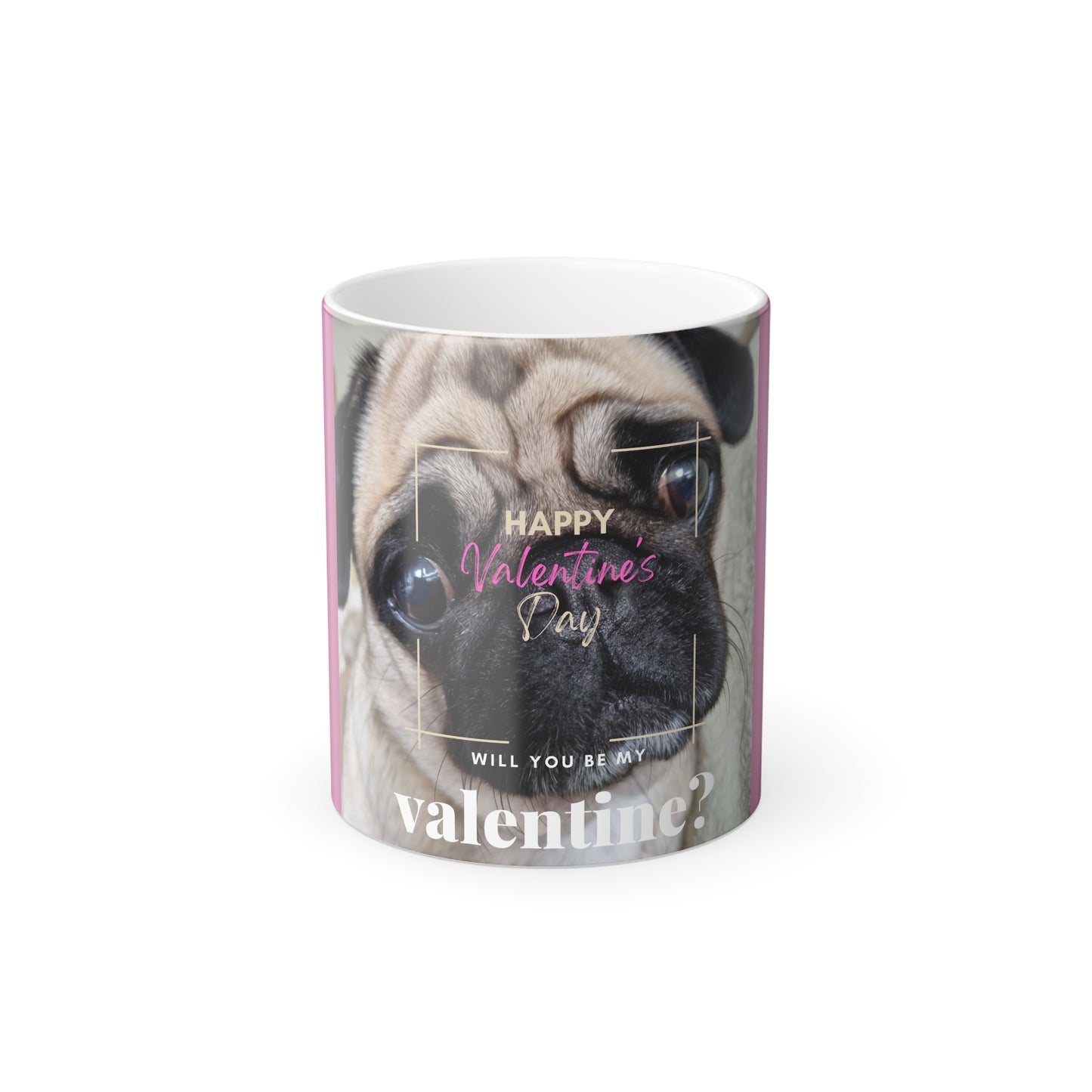 Valentine Pug Mug, 11oz