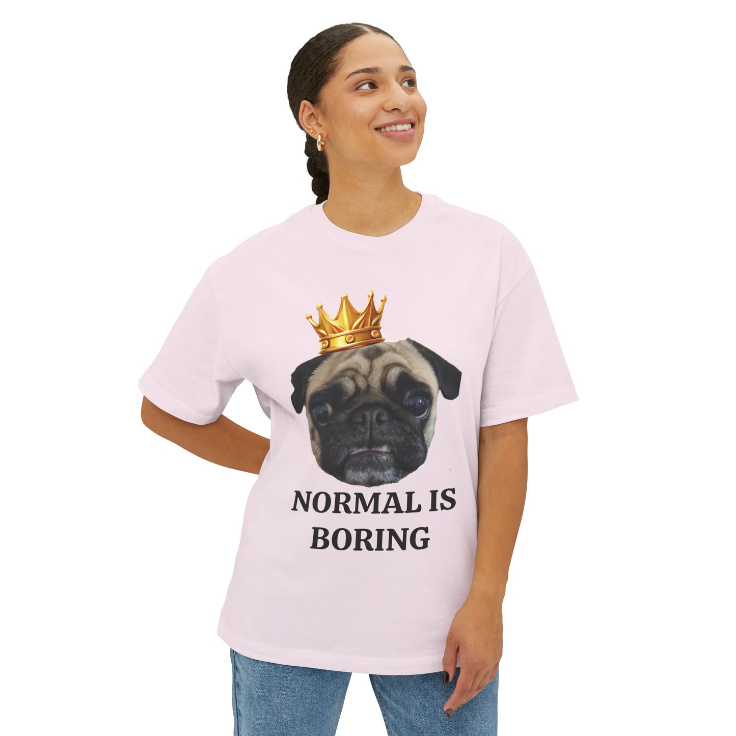 Unisex Oversized Boxy Tee NORMAL IS BORING